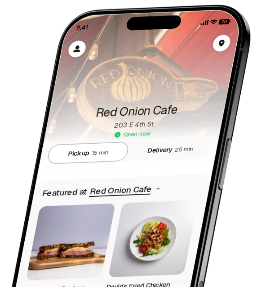 Red Onion Cafe app preview