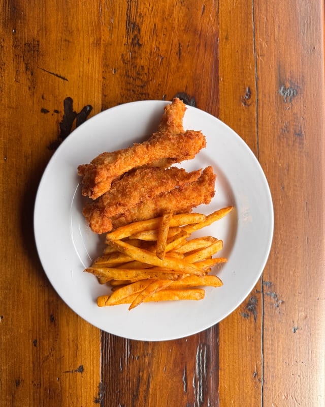Kids Chicken Fingers with Fries.