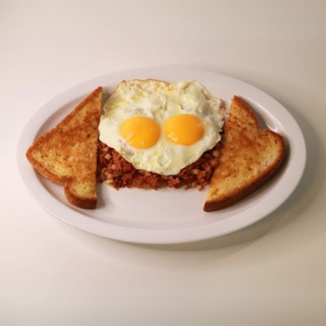 Corned Beef Hash and Eggs.