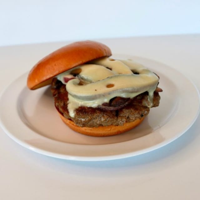 Mushroom Swiss Burger.