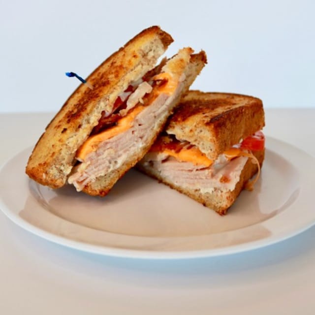 Turkey Bacon Ranch Melt Sandwich.