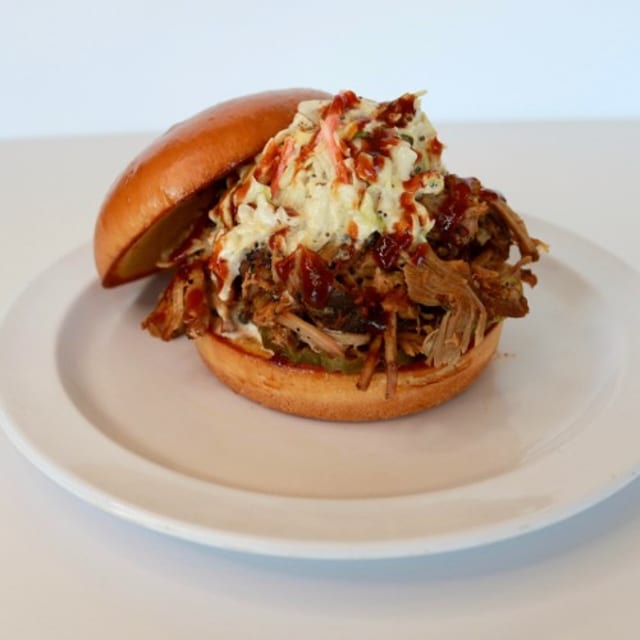 House Smoked Pulled Pork Sandwich.
