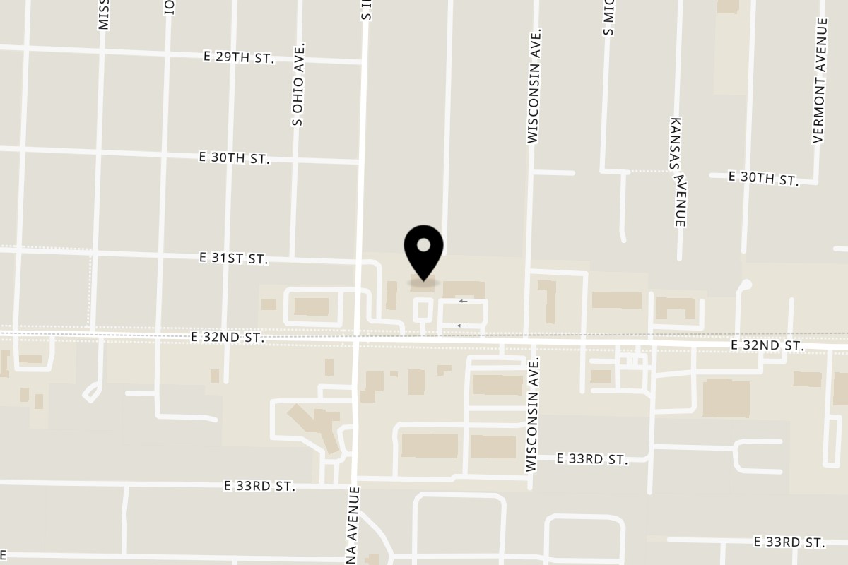 Map showing the location of Red Onion Cafe 32nd St on 1007 E 32nd St in Joplin